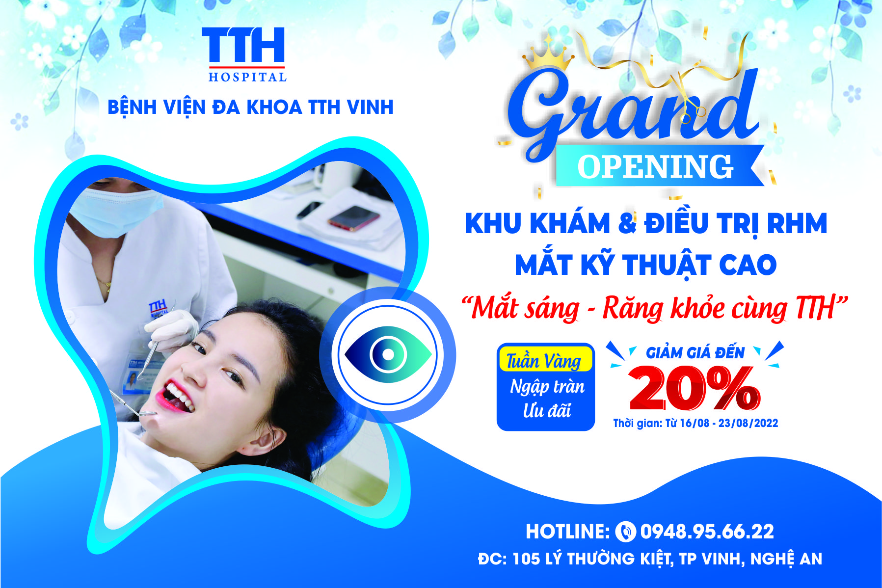 TƯNG BỪNG KHAI TRƯƠNG KHU KHÁM VÀ ĐIỀU TRỊ RHM – MẮT KỸ THUẬT CAO